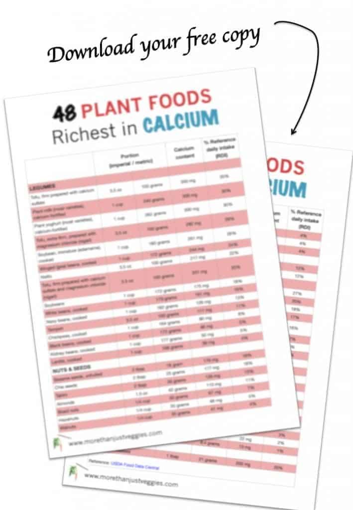 Calcium-rich vegan foods