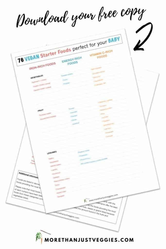 Best first foods for vegan baby
