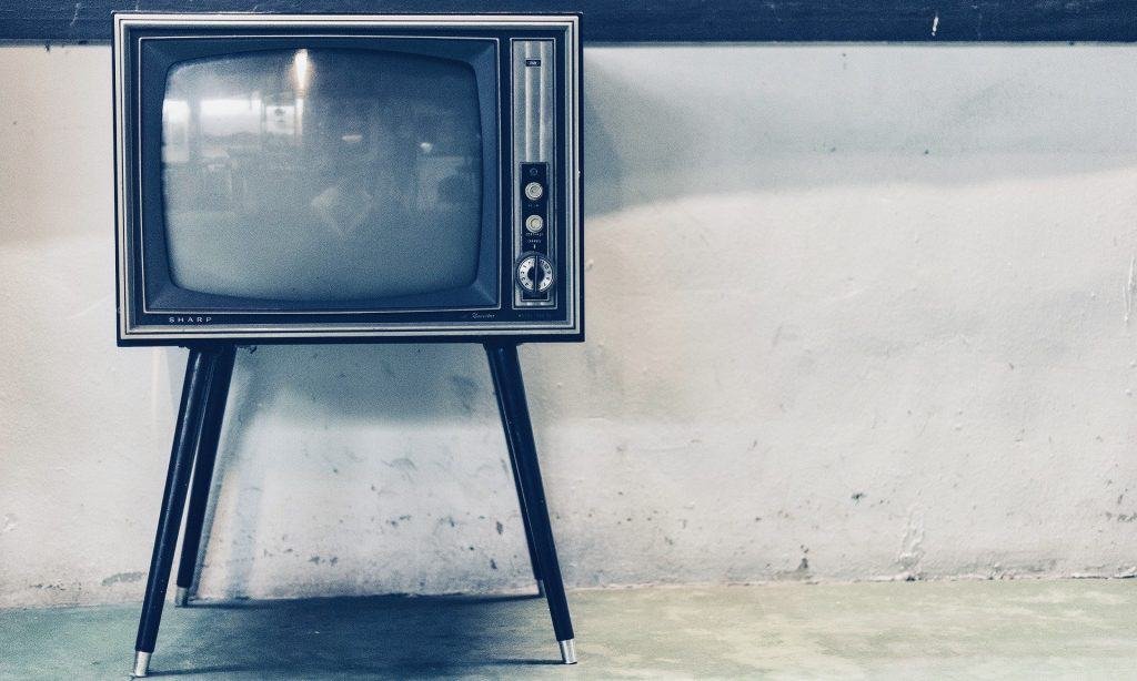 Old school television turned off