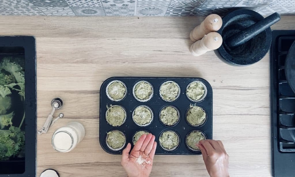 Vegan kale muffins